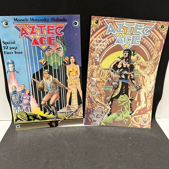 No. 1 & 2 Aztec Ace Eclipse Comics 1984 March April First Issue Comic Book - Picture 3 of 8